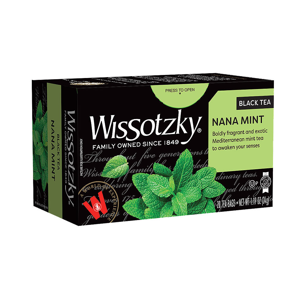 Wissotzky Nana Mint Black Tea 20 Bags