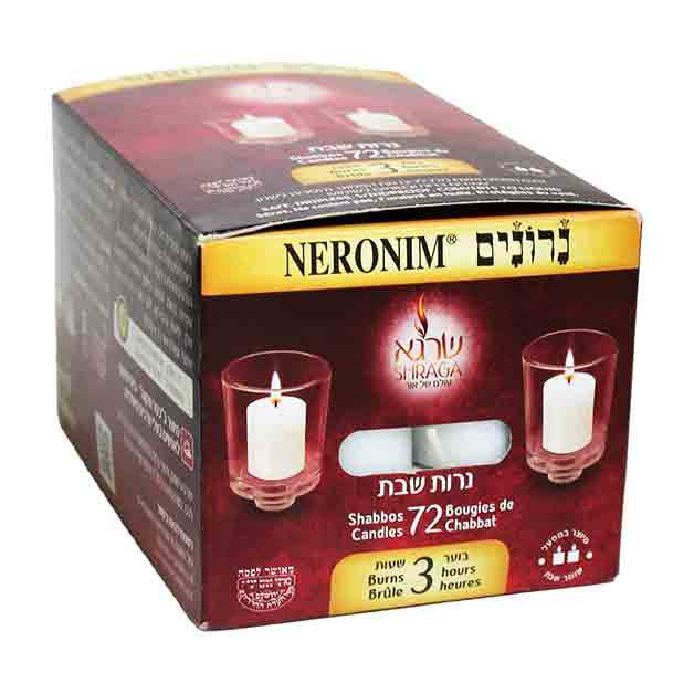 Shraga - Neronim 3 Hour Candles (72 Candles)
