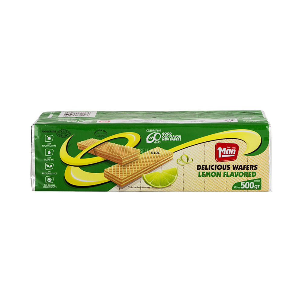 Man Delicious Wafers Lemon Flavored 17.5 oz