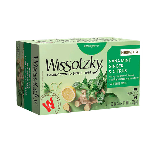 Wissotzky Nana Mint Ginger Citrus Herbal Tea 20 begs