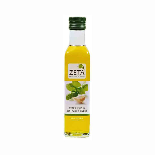 Zeta Extra Virgin Olive Oil With Basil & Garlic 8.5 oz