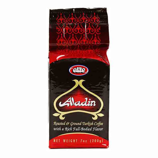 Elite - Aladin - Roasted & Ground Turkish Coffee with a Rich Full Bodied Flavor (7 Oz.)
