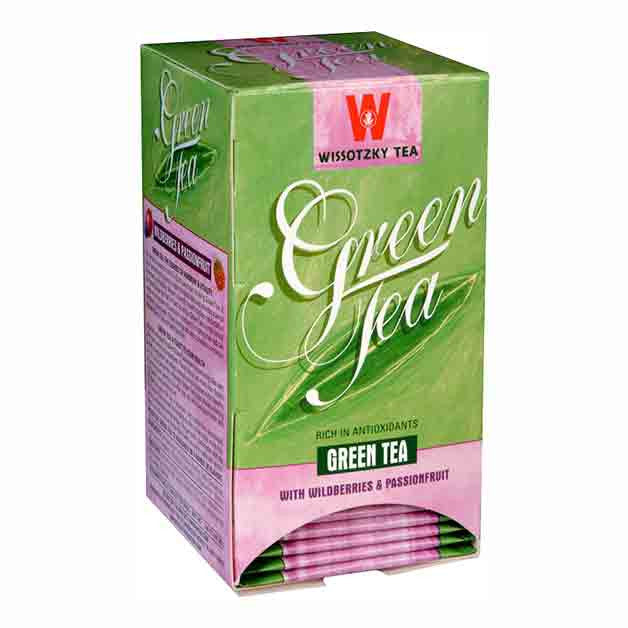 Wissotzky Tea Green Tea with wild berries and Passion Fruit / box of 20 tea bags