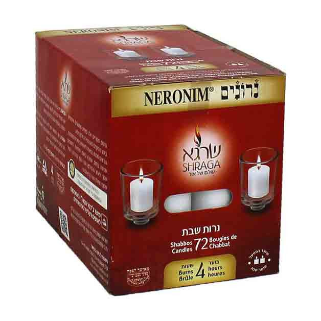 Shraga - Neronim 4 Hour Candles (72 Candles)