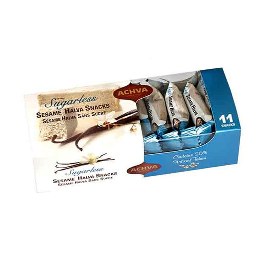 Achva Sugar Free Sesame Halva Snack Kosher Mini Bars